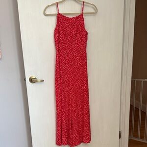 Chic Coral Floral Romper With Cute Back Cutout | Wild Fable Women’s XS